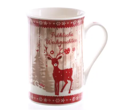 Produktbild von Dragimex Weihnachtstasse Fröhliche Weihnachten Rentier 1 Stück