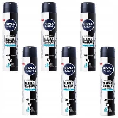 Produktbild von Antitranspirant Spray Nivea Men Black & White Invisible Fresh 200 ml 6er Pack