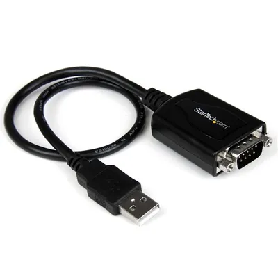 Immagine prodotto di Adattatore da USB 2.0 a seriale StarTech.com - Convertitore di interfaccia da USB a RS232 / DB9 (COM) - Maschio / Maschio 0,3 m - Adattatore seriale - USB - RS-232 - Nero
