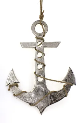 Metall-Anker Wanddeko 29 cm maritim mit Seil
