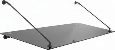 Produktbild von Glaszentrum Hagen 120x90 cm Glasvordach Grau RAL7016-STB