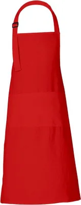 Produktbild von Verstelbares Küchenschort mit 3 Taschen, rot, 69x89 cm, L-27 x B-35