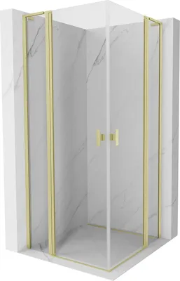 Obrázok produktu pre Mexen Mist L Duo otočné dvere sprchového kúta 105 x 105 cm, transparentné, brúsené zlato - 8A4L-105-105-55-00