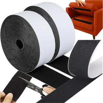Immagine prodotto di Nastro adesivo in velcro nero, 5 m x 5 cm
