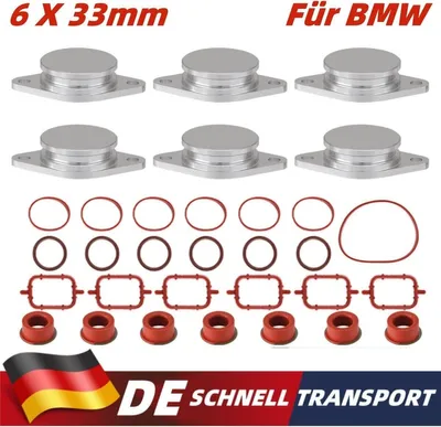Produktbild von Drallklappen Set für BMW 6 x 33mm Swirl Flaps m. Stützring Dichtung Ansaugbrücke