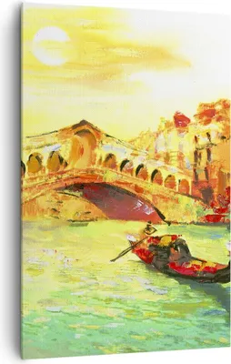 Produktbild von Bild auf Leinwand - Leinwandbild - Einteilig - Venedig Gondel - 80x120cm - Wand Bild - Wanddeko - Wandbilder - Leinwanddruck - Kunstdruck - Wanddekoration - Leinwand bilder - Wandbild - PA80x120-3841