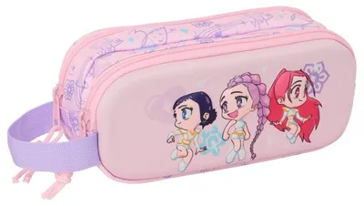 Produktbild von Safta K-pop Demon Hunters 3d Double Mäppchen Rosa Mann Rosa One Size