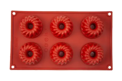 Produktbild von Silikonform Gugelhupf 70x36mm, 6-teilig
