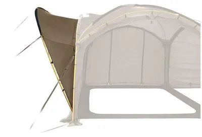 Obrázok produktu pre KAMPA MOD 250, príslušenstvo Dune – markíza/kryt, hnedá – hliníkové tyče, polyester 50D s silikónovou úpravou, bočný vstup – manuálna montáž, ochrana pred UV žiarením a dažďom (850 g)