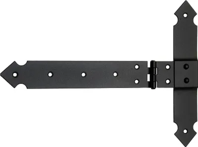 Produktbild von Kreuzgehänge T-Scharniere T-Bänder 205 mm Platte 197 mm Kistenband Schwarz