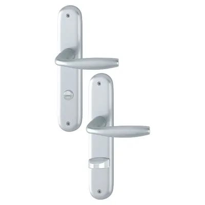 Produktbild von Hoppe New York Aluminium Langschildgarnitur F1 Aluminium Natur 1810/273P, Bad WC