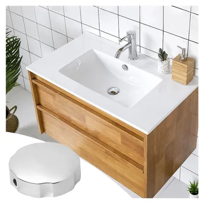 Produktbild von Drehgriff für Badewanne, Abdeckung für Badewannenüberlauf, Bedienknopf für Badewanne, Pop-Up Badewannenstöpsel, Zubehör für Badewannenabfluss, Verchromter Knopf aus Aluminiumlegierung