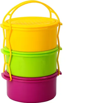 Obrázek produktu pro Jídlonosič plast 3x1,5L KOZÁČEK barevný