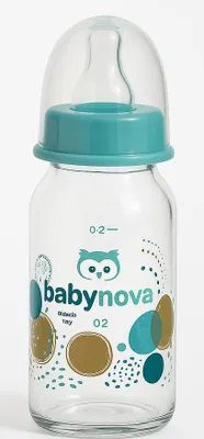 Obrázek produktu pro BabyNova sklěněná kojenecká láhev 125 ml, potisk