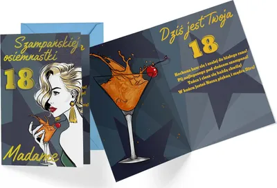 Produktbild von Achtzigste Geburtstagskarte für ein Mädchen - 18. Geburtstag - Madame