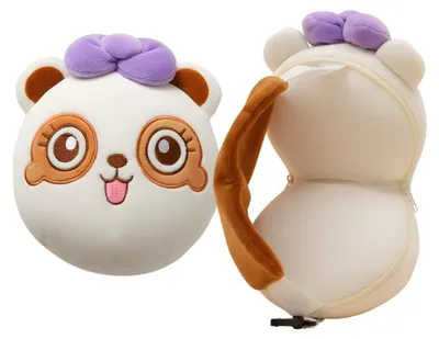 Produktbild von 4-in-1-Plüschtier: Kissen, Augenmaske, Panda-Schlüsselanhänger
