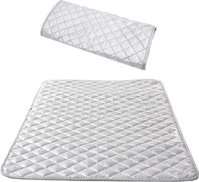 Produktbild von Isolierte Bügeltischdecke, Dampfbügelbezug, tragbarer Tisch, Baumwoll-Bügelmatte für Waschmaschine, Trockner, Reisen und Zuhause, 48 x 85 cm (1 Stück)