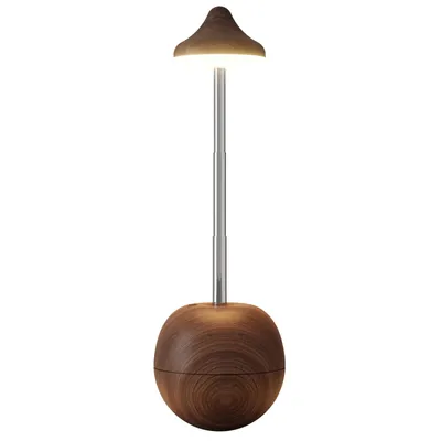 Produktbild von Tekoo LED Nachttischlampe LED Tischleuchte Walnuss-Optik Akku dimmbar RGB Nachttischlampe Holz