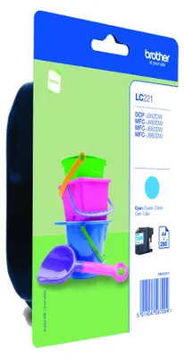 Immagine prodotto di Cartuccia d'inchiostro compatibile Brother LC221CBP turchese