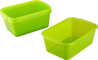 Image de Omgoods - Coffret de 5 paniers de rangement multifonctionnels, vert, 25 x 16 x 7 cm