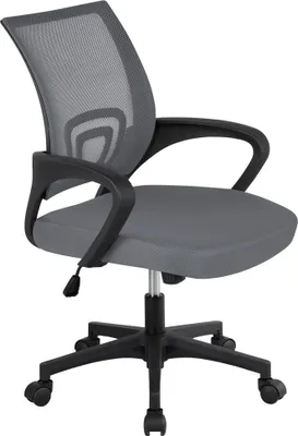Produktbild von Yaheetech Bürostuhl Schreibtischstuhl ergonomischer Drehstuhl Chefsessel mit Mesh Netz Wippfunktion Dunkelgrau