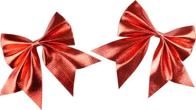 Immagine prodotto di Set di 2 fiocchi metallici rossi, 12x13 cm Decorazioni regalo