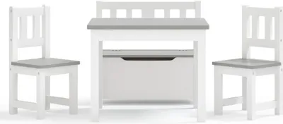 Produktbild von Stabli 4-tlg. Kinder-Sitzgruppe Weiß und Grau MDF - DE316209 - Kindertische