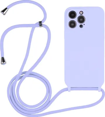 Produktbild von Mobigear Lanyard iPhone 14 Pro Max Silikon Handykette - Lila