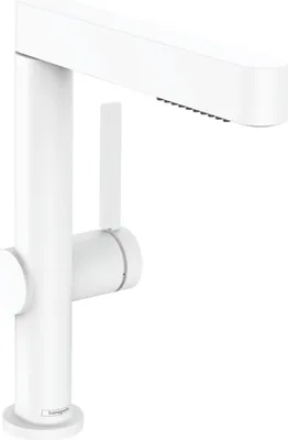 Produktbild von Einhebel-Waschtischmischer FINORIS 230 mit Ausziehbrause 2jet mattweiß mattweiß