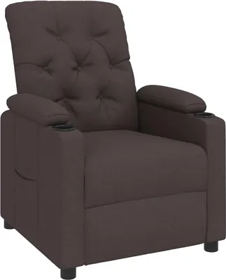 Zdjęcie produktu dla vidaXL Leżanka z ciemnobrązowego materiału