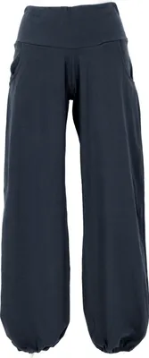 Produktbild von Goa Psytrance Hose, Sommerhose, Yogahose, Pluderhose - Schwarz, Damen, Baumwolle,Elasthan, Größe: L