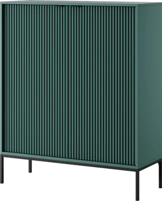 Produktbild von FURNLUX Sideboard Avon Grün Und Schwarz 104cm / Hauptfarbe: Grün / Abmessungen: 104 x 125 x 39 cm