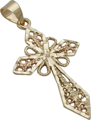 Produktbild von Anhänger 27x16mm Kreuz filigran glänzend 9Kt GOLD gold 27x16mm
