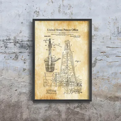 Produktbild von Poster - Canvas - Leinwand - 29,7 cm x 42 cm - Das Rigg Wigle US-Patent