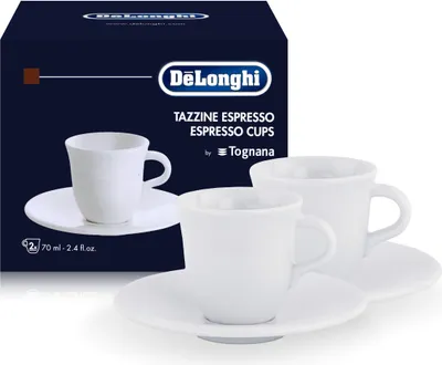 Produktbild von Delonghi 2 Espresso Tassen 70ml aus Porzellan DLSC308