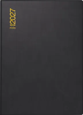 Produktbild von rido/idé 7013002907 Taschenkalender Mod. perfect/Technik I 2027 A6, Kunststoff, schwarz