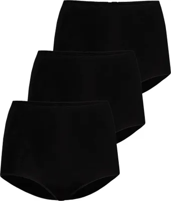 Immagine prodotto di Teyli confezione da 3: mutandine di bambù a vita alta Ori Donna 535-3 nero XXL