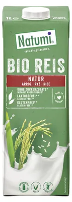NAPÓJ RYŻOWY BEZ DODATKU CUKRÓW BEZGLUTENOWY BIO 1 L - NATUMI
