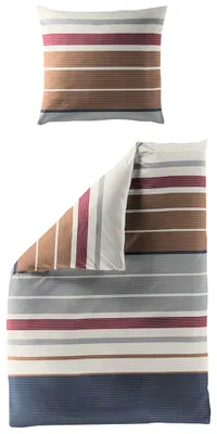 Produktbild von BIERBAUM Bettwäsche Biber jeans 135x200cm, mit 1 Kissen Bettbezug