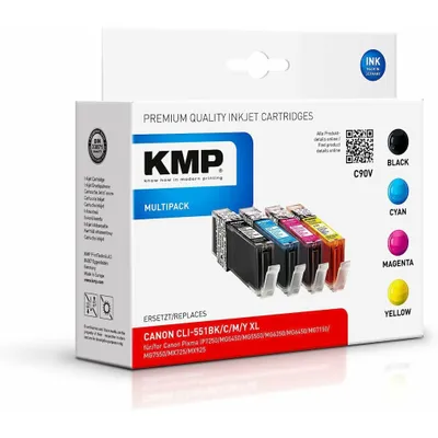 Produktbild von KMP C90V Vorteilspack kompatibel mit CLI-551 BK/C/M/Y