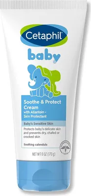 Produktbild von Cetaphil Baby Körpercreme für Kinder, Beruhigungs- und Schutzcreme, für feuchtigkeitsspendende und beruhigende trockene Haut, hypoallergen, mit Allantoin, 170ml