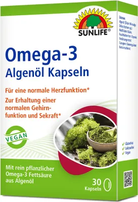 Produktbild von SUNLIFE® Vegane Omega 3 Algenöl Kapseln