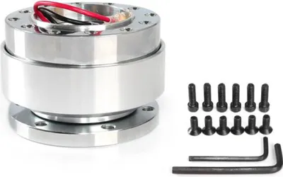 Image de Kit d'adaptateur de moyeu à démontage rapide pour volant, en alliage d'aluminium, avec bossages à encliqueter et boulons à vis – Accessoires automobiles