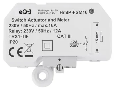 Homematic IP HmIP-FSM16 – Schaltaktor 16 A, Unterputz – Produktbild 1