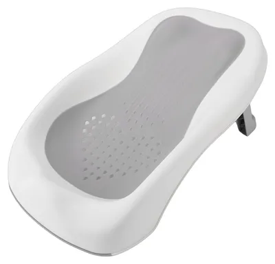 Produktbild von Baby-Badewannenständer, tragbarer Badeständer für Neugeborene, Sitz- und Liegeständer für die Wanne, Grau