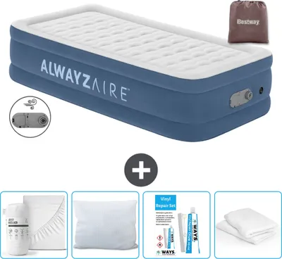 Obrázok produktu pre Bestway Alwayszair nafukovací matrac - pre 1 osobu - 97 x 191 x 46 cm - modrý - vrátane príslušenstva
