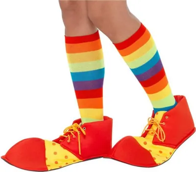 Produktbild von Rot-gelbe Clown Schuh Überzieher für Spaßmacher Kostüme