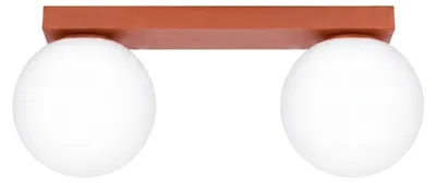 Zdjęcie produktu dla Plafon YOLI 2 ochra czerwona 2xG9 8W stal/szkło 14.5x12x34.5cm Sollux Lighting