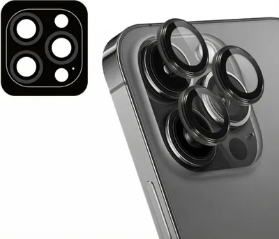 Productafbeelding van imoshion Camera Protector Glas 2-pack voor de Apple iPhone 13 Pro (Max) - Zwart