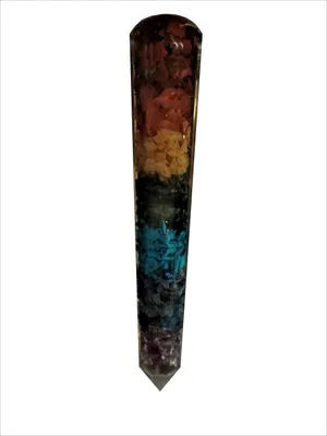 Orgone 7-Chakra-Obelisk-Stab, Edelstein, Reiki, Heilung